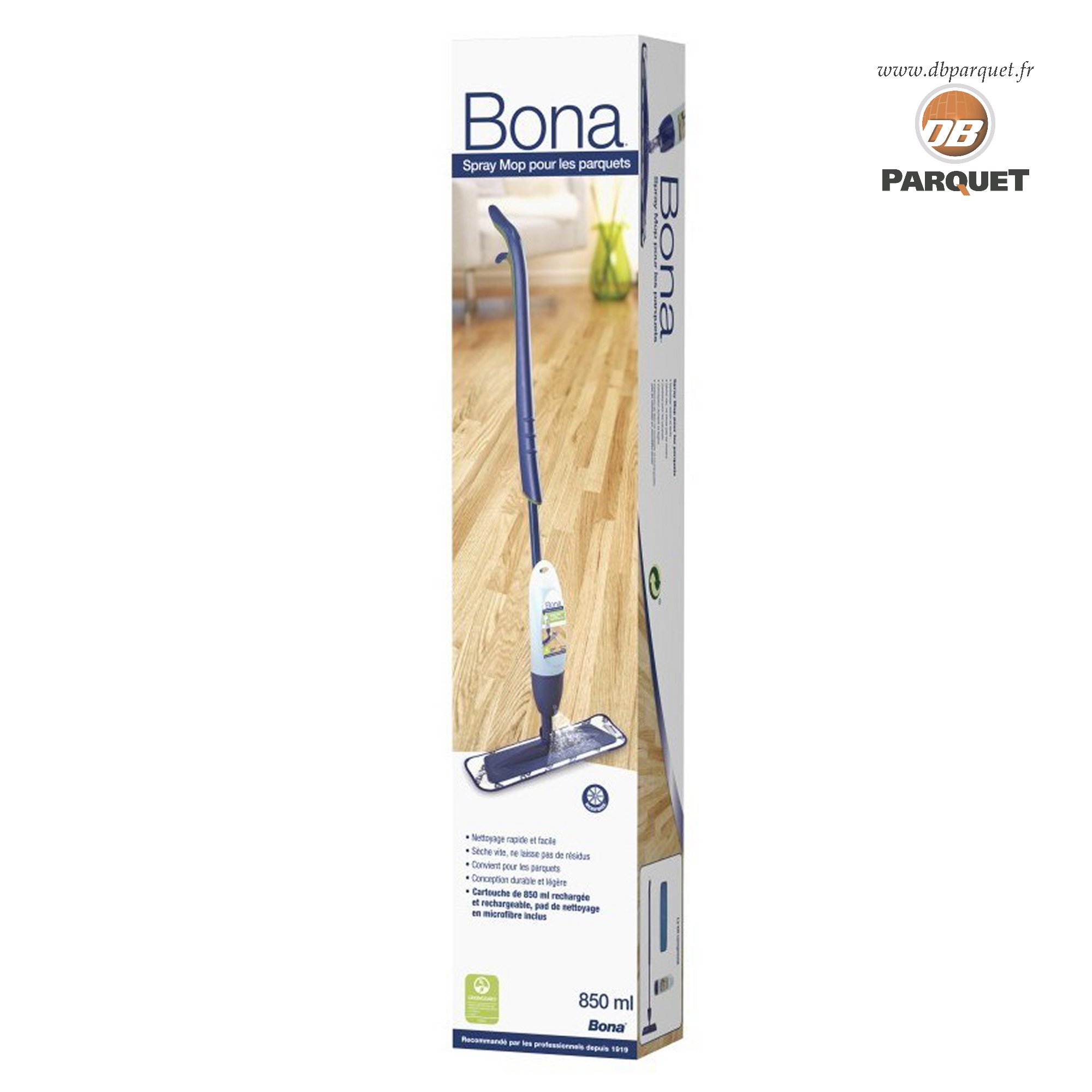 Balai Spray Mop Bona, le spraymop pour parquet vitrifié • DB Parquet -  vitrificateur pour parquet - entretien des parquets