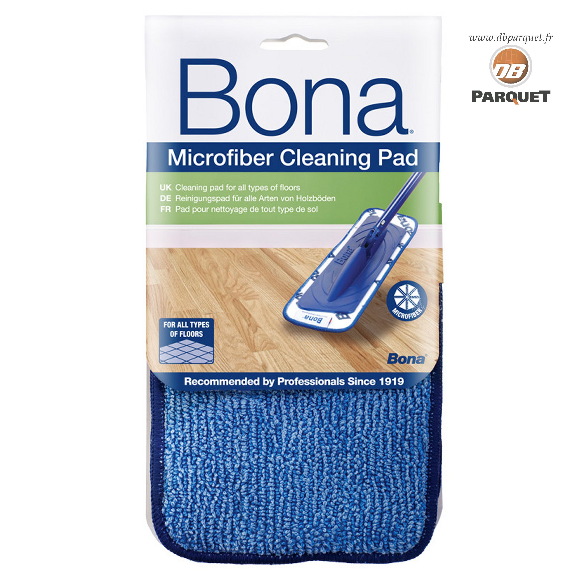 Pad Bleu Bona de nettoyage, pour l'entretien des sols • DB Parquet